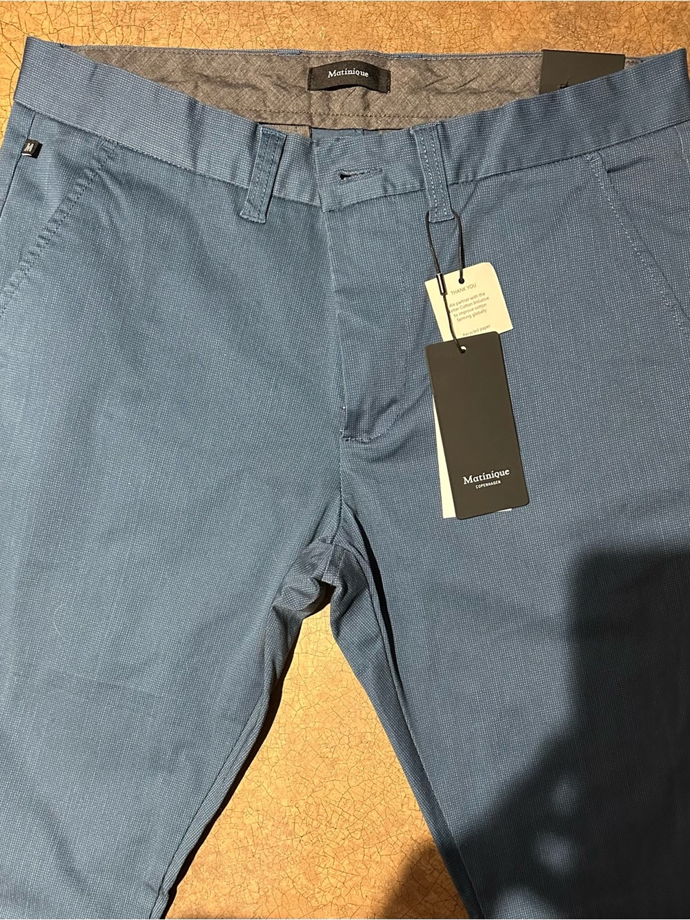 BNWT Matinique Men's Blue Chino Pants 32x34